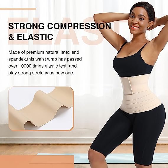 Waist Trainer Wrap for Women Tummy Control Waist Shaper with Loop