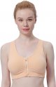 Women's Zip Front Sports Bra Wireless Yoga Sports Bras