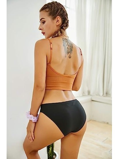 Women's seamless low waisted underwear invisible underwear (6 pack)
